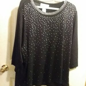 Black tunic with silver highlights